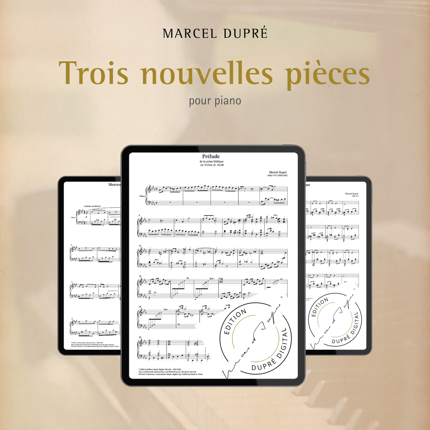Marcel Dupré: Trois nouvelles pièces pour piano