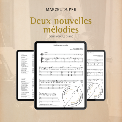 Marcel Dupré: Deux nouvelles mélodies
