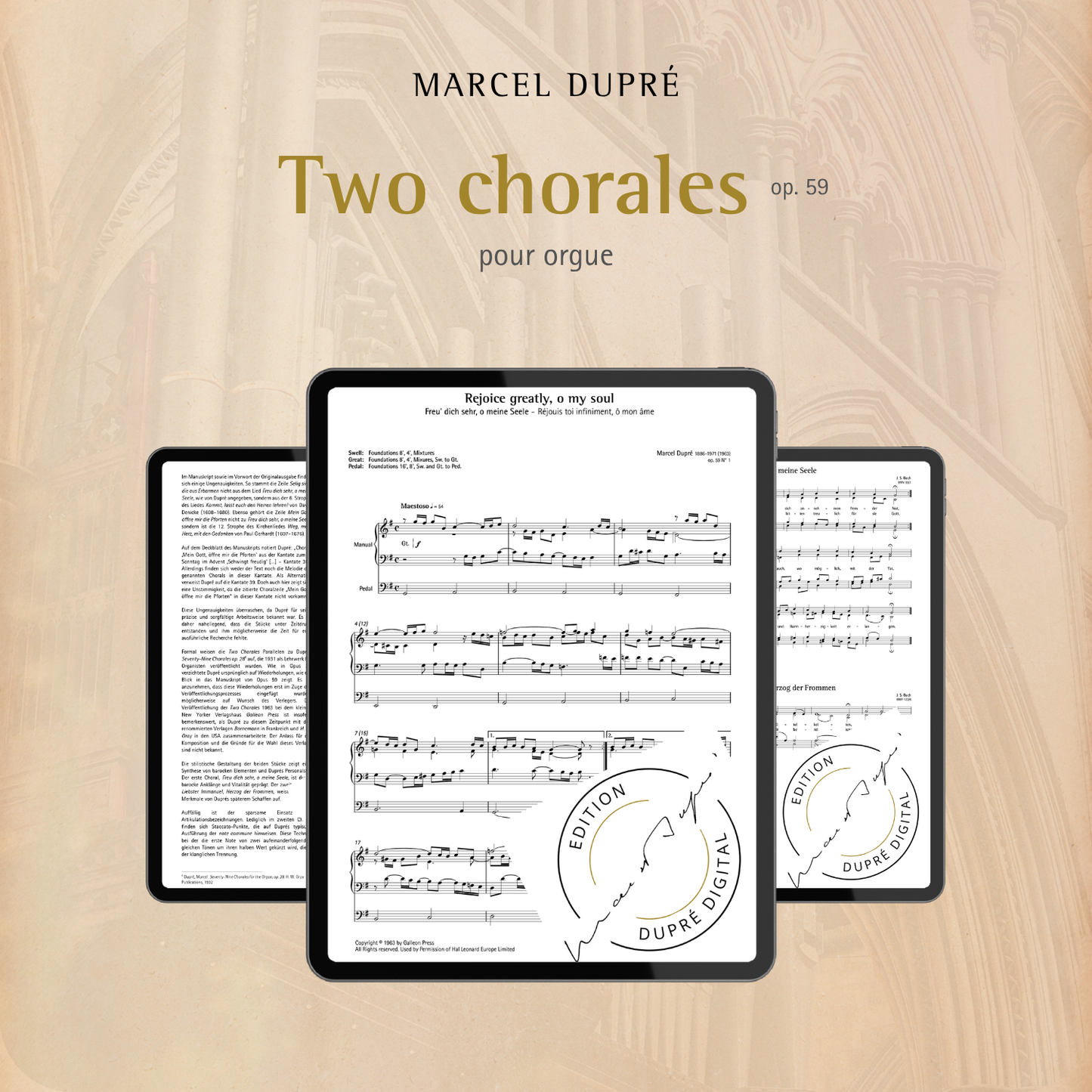 Marcel Dupré: Two Chorales, op. 59