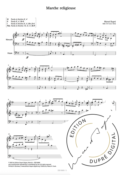 Marcel Dupré: Quatre nouvelles pièces pour Orgue