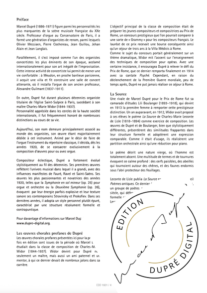 Marcel Dupré: La Source