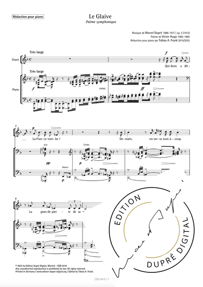 Marcel Dupré: Le Glaive op. 3