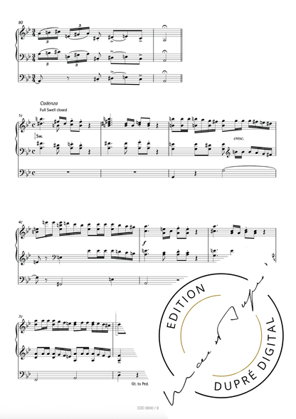 Marcel Dupré: Cadence pour le concerto n° 9 de Haendel