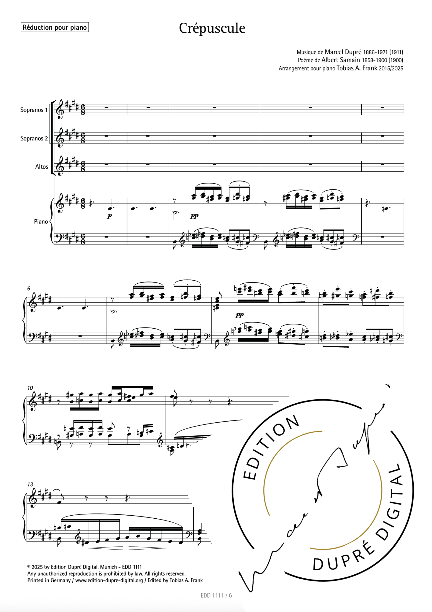 Marcel Dupré: Crépuscule