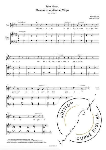 Marcel Dupré: Deux motets op. 53
