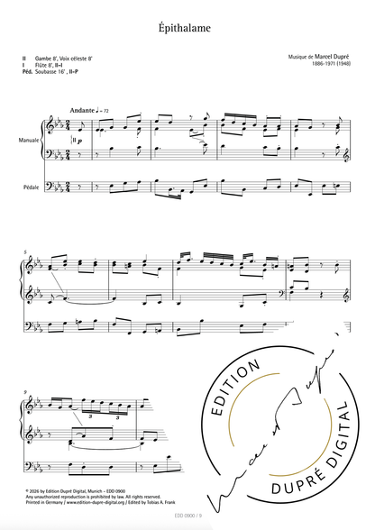 Marcel Dupré: Épithalame