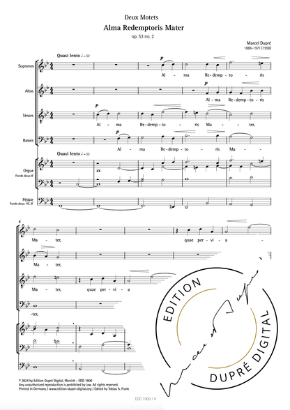 Marcel Dupré: Deux motets op. 53