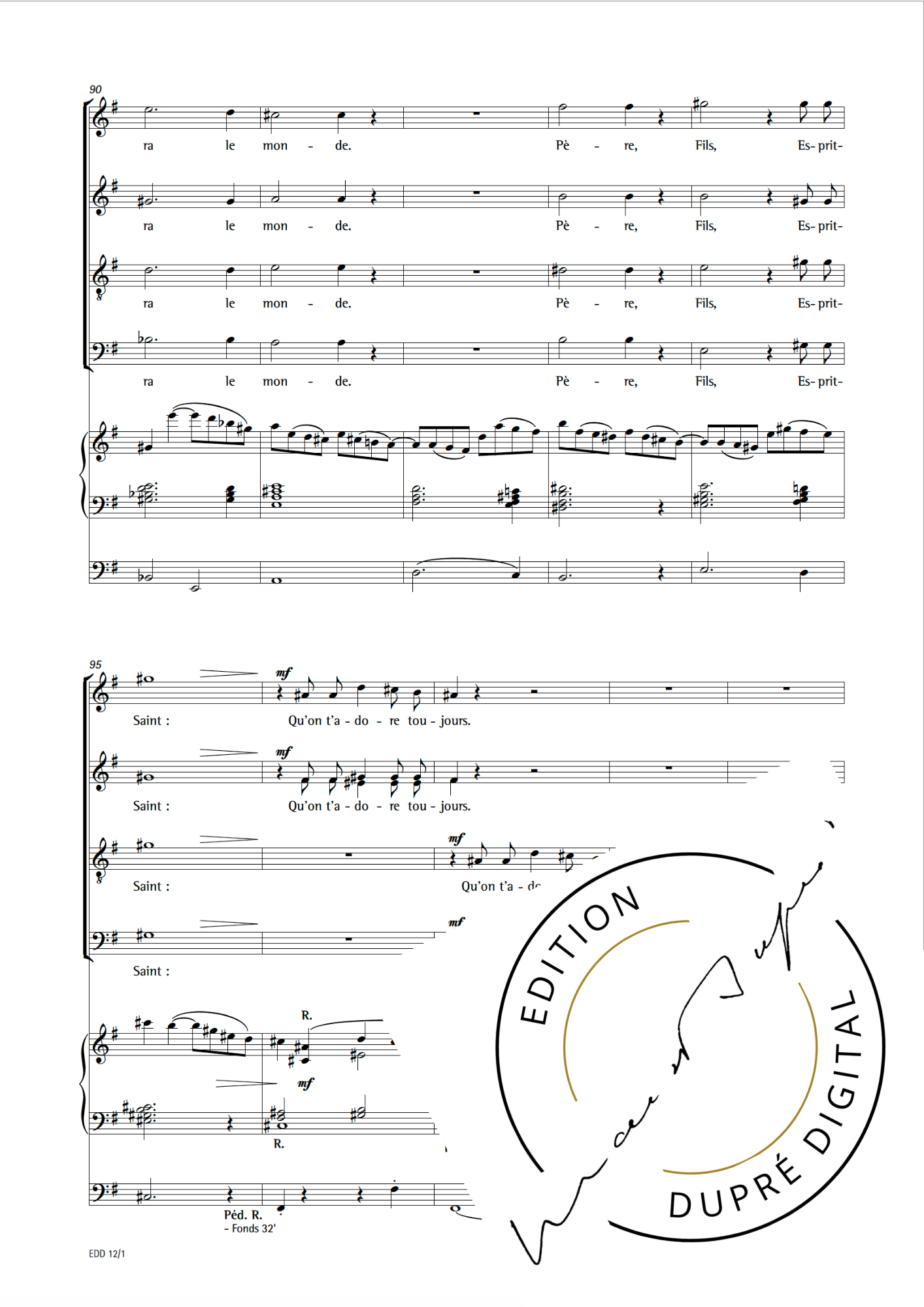 Marcel Dupré: Cantique de Racine