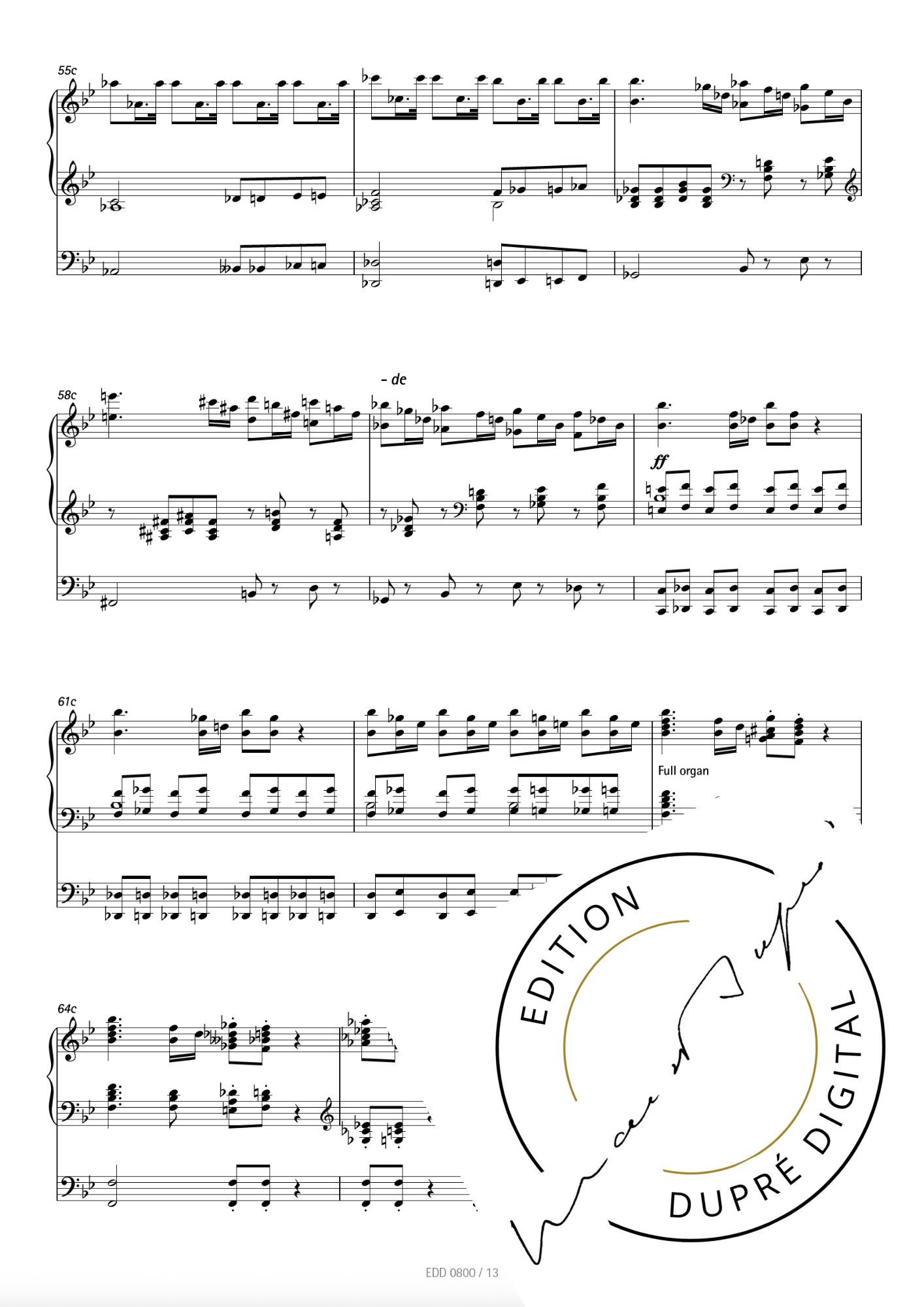 Marcel Dupré: Cadence pour le concerto n° 9 de Haendel